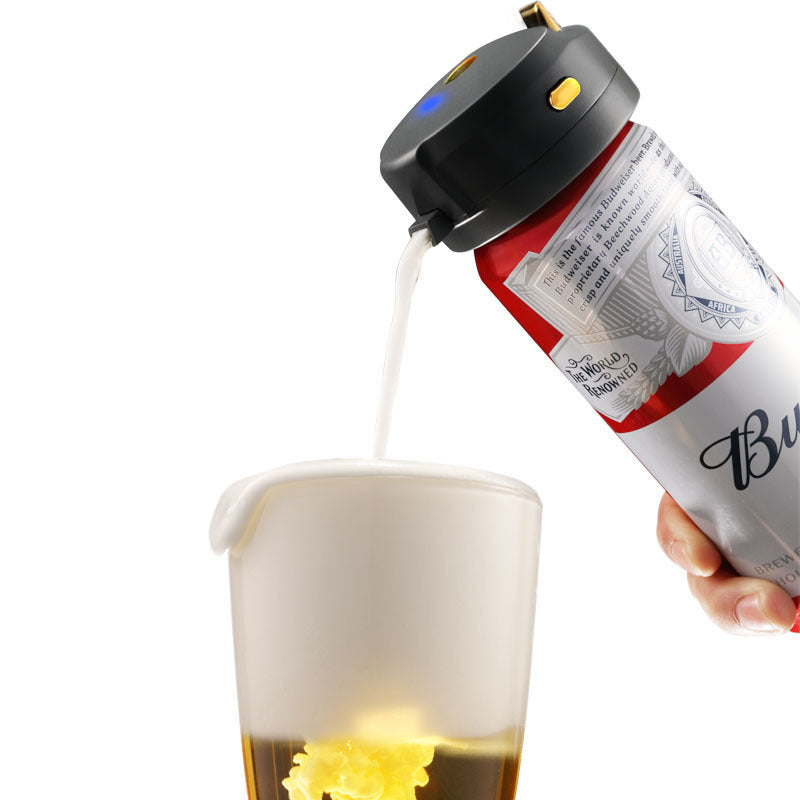 Beer Frother for Canned Beer, Foam Maker, Cocktail Shaker, Bottle Opener
