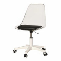 Armless Vanity Stool Comfortable rotating Chair Rolling casters for Students, Teens