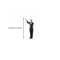 1/64 Scale Musician Figure Resin Material Miniature Saxophone Player Detailed Tiny Orchestra Member Figurine for Collectors