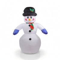 Inflatable Snowman Yard Snowman with Scarf Christmas Decoration Lawn Lightweight for Storefront