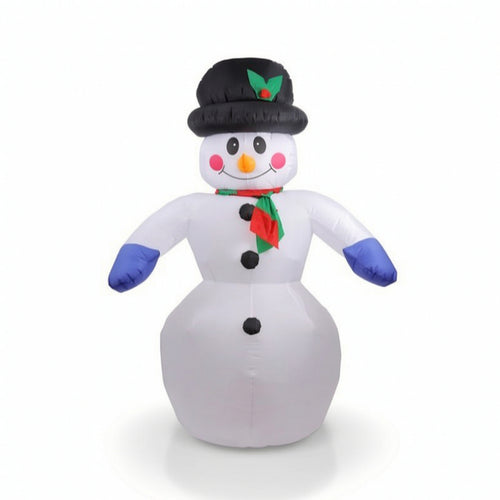 Inflatable Snowman Yard Snowman with Scarf Christmas Decoration Lawn Lightweight for Storefront