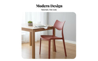 Wear-Resistant Stackable Plastic Chair Thickened Construction Dining Seat Minimalist Design Household Furniture Ergonomic Backrest for Cafe Owners, Event Planners, Restaurant, Study Room, Kitchen, Classroom