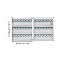 120 Key Holder Cabinet Powder Coated Security Storage for Hotel Staff