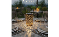 Hollow Metal Flower Lantern Portable Floral Pattern Shadow Lantern for Camping