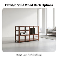 Solid Wood Audio Equipment Stand Shock Absorbing Multi-tier Amplifier Rack Anti-cracking Shelf Stable Construction Suitable for Audiophiles Listening Room