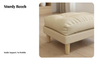 Upholstered Ottoman Space-Saving Upholstered Footstool Modern Design for Seniors