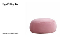 Round Pouf Ottoman Soft & Comfortable Soft Seat Chair Lightweight & Portable Versatile Use for Students, Small Areas