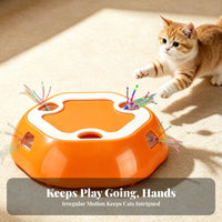 Automatic Interactive Cat Toy | Colorful Teasing Strands, Electric Cat Toy, for Home