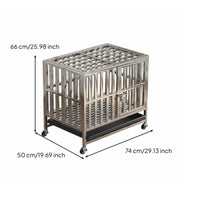 Stainless Canine Enclosure Cage Easy to Clean Foldable Dog Cage Rust-Resistant Pet Enclosure for Indoor, Outdoor