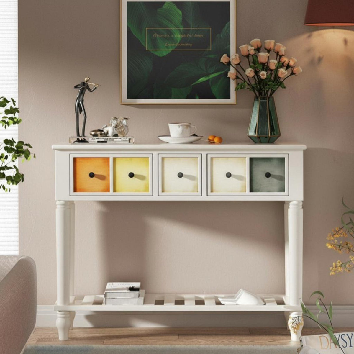 Upholstered Storage Settee Space-Saving Design Two-Seater Settee stylish design Easy Assembly for Living Room, Reception Area
