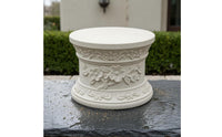 Roman Column Planter Carved Relief Pedestal Planter Pot Ornamental Detailing Ornate Flower Pot for Courtyard