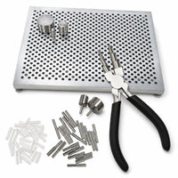 Wire Wrapping Board Beginner-Friendly Wire Wrapping Board with Pliers Jewelry Making Tool with Metal Pegs for Crafters