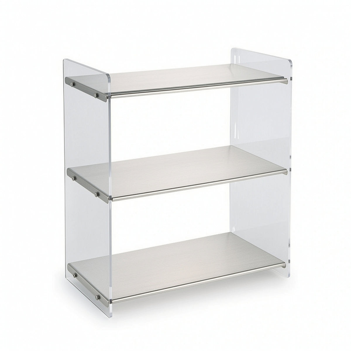 Desktop Storage Rack Brushed Metal Countertop Organizer Smudge resistantResistant Acrylic Storage Rack for Lavatory