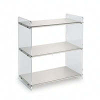 Desktop Storage Rack Brushed Metal Countertop Organizer Smudge resistantResistant Acrylic Storage Rack for Lavatory