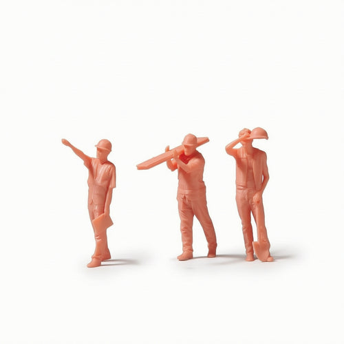 3 Pieces Construction Worker Figures Tiny Figurines Collectible for Collectors