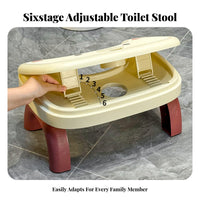 Adjustable Squatting Stool Ergonomic Design Foot footrest High Weight Capacity