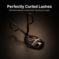 Mini Eyelash Curler for Women Eye Makeup Application, Partial Lash Manual Non-Electric, Black Stainless for Cosmetic Users Detail Work