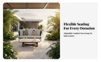 4 Pieces Weather-Resistant 4-Piece Woven Seating Set Thick seat pads Outdoor Furniture sturdyDuty Frame Garden Lounge Group Low Maintenance for Hotel Managers, Business Owners, Patio, Terrace, Sunroom, Backyard