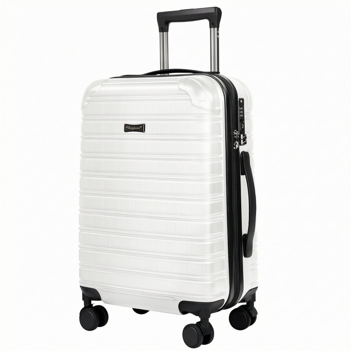 20-Inch Hard-Sided Suitcase Lateral Lock Compartment Area Hard-Sided Rolling Suitcase Rounded Corners Luggage