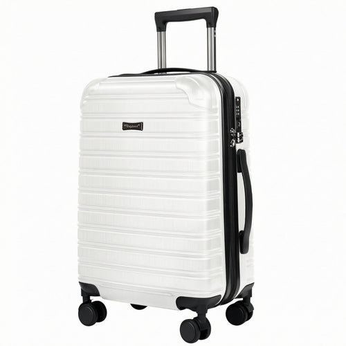 20-Inch Hard-Sided Suitcase Lateral Lock Compartment Area Hard-Sided Rolling Suitcase Rounded Corners Luggage
