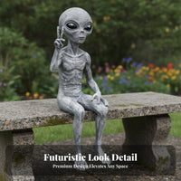 Alien Figurine Resin Alien Garden Ornament Novelty Gift Sculpture for Enthusiasts