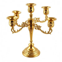 Ornate Candle Holder Lustrous Rose Relief Candle Holder Shiny Finish