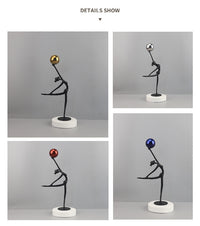 Abstract Dancing Girl Sculpture in European Style