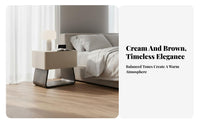 Storage Nightstand Italian aesthetic Shaped Bedside Cabinet Minimalist Design