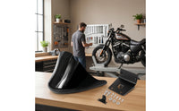 Streamlined Motorcycle Lower Fairing with Bracket Curved Lower Fairing Cover Black Engine Guard Aftermarket for Riders