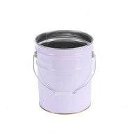 Tin Pail Glossy Finish Painted Metal Pail Rolled Rim