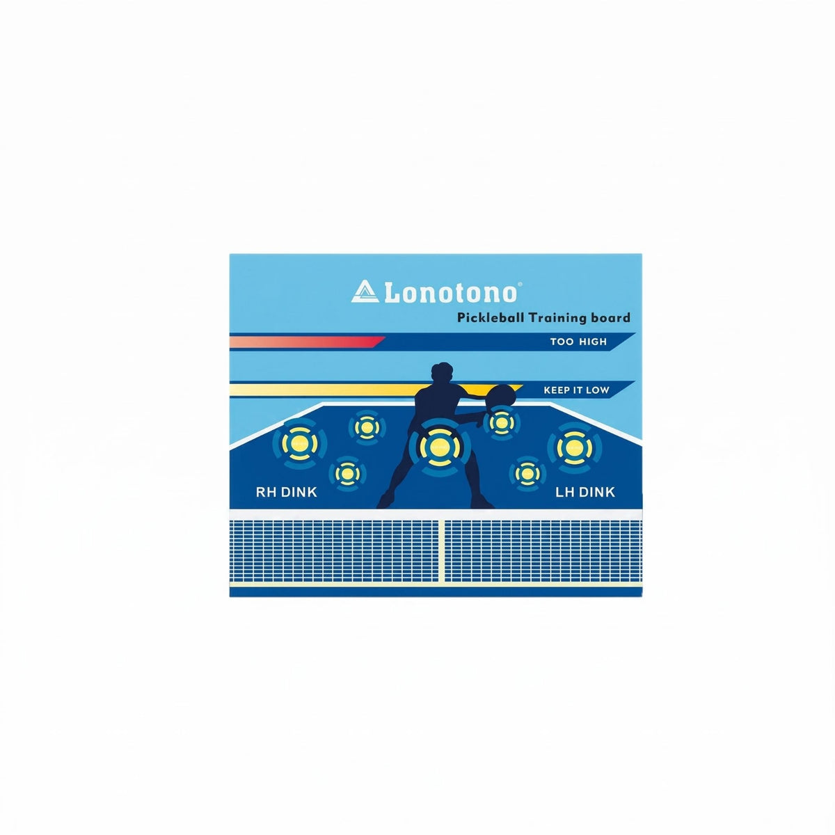 Printed Pickleball Training Wall Decal Rectangular Sports Gear Residueno-Residue Exercise Aid