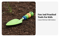 3 Pieces Kids Gardening Tools Child-Sized Kids' Garden Tool Set Metal Miniature Gardening Tool Set for Young Children, Girls, Backyard, Sandbox