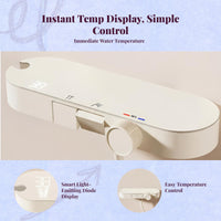 Temp-controlled shower faucet, wall mount