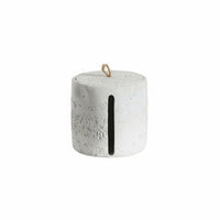 Travertine Style Tissue Canister Minimalist Design Cylindrical Tissue Box Material Washroom Organizer for Living Room