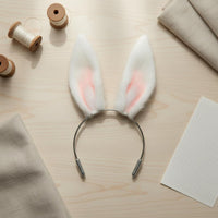 BJD Hare Ear Headpiece Handmade Cute Hare Ears Headband Realistic for Photo Prop, Cosplay