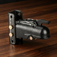 Heavy-Duty Adjustable Hitch Coupler with Safety Chain Reliable Adjustable Trailer Coupler Latch Long-Lasting Hardware Secure for Towing