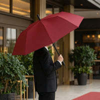 Automatic Open Umbrella with 10 Ribs Water-Repellent Straight-Handle Umbrella Windproof Heavy Duty for Commuters, Travelers, Travel