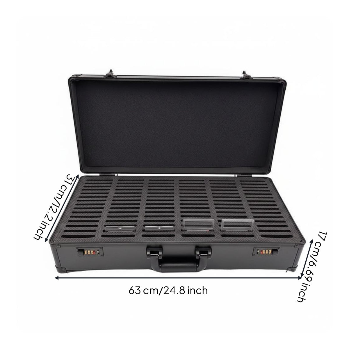 Aluminum Card Case Secure Lock Hard Card Case Shock Resistant