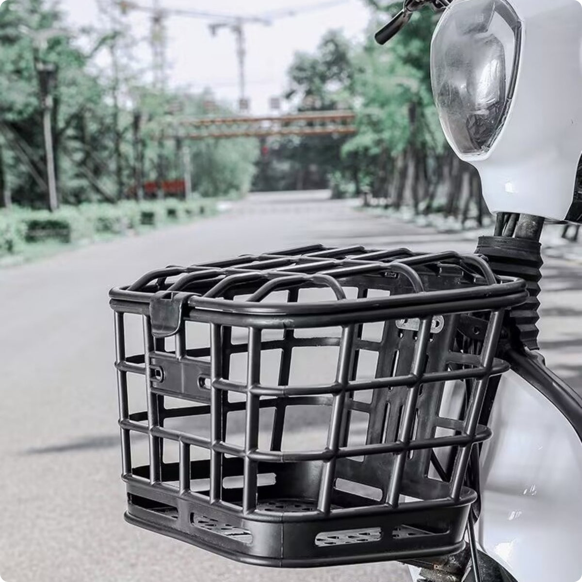 Front Bike Basket Molded Electric Bike Basket Storage