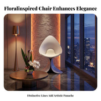 floralShaped Armchair Artistic Design Accent Chair Nordic design Statement Piece for Adults, Book Lovers, Lounge Area, Bedroom