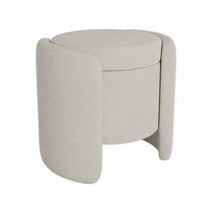 Cushioned Entryway Stool Multi-Functional Storage Ottoman Softfeel textile