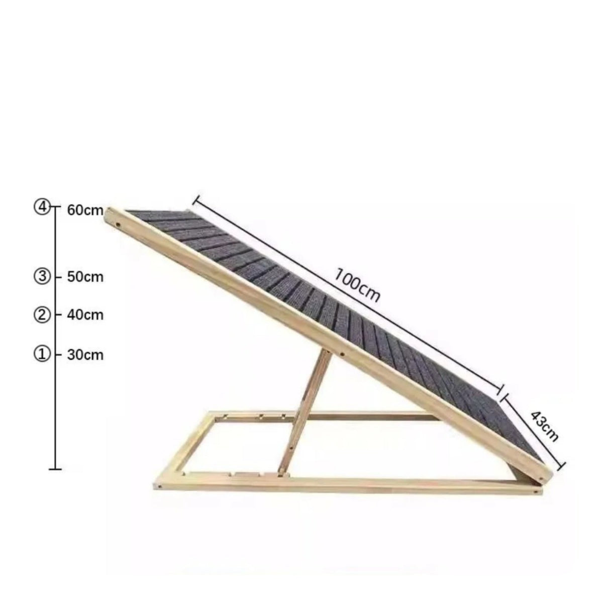 Foldable Pet Stairs Easy Climb Anti Slip Dog Stairs for Bed, Home