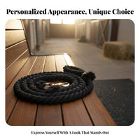 Braided Cotton Lead Rope Wear-Resistant Horse Lead with Brass Snap Sturdy Duty Equestrian Rope Comfortable Grip for Stable, Farm
