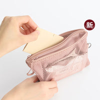 Recycled Polyester Double Zipper Pouch Storage Bag