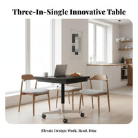 elevateTop Coffee Table with Casters Multi-Functional Transformable Elevatesurface Top Sturdy Framework Easy to Clean