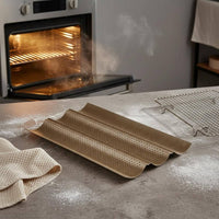 Perforated French Loaf Pan Food Grade French Loaf Baking Tray French Bread Baking Form Easy Release Multi-Loaf Bread Pan