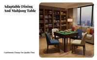 Folding Mahjong Table New Chinese Aesthetic Manual Mahjong Table Foldable Design Sturdy Construction for Families, Dining Room