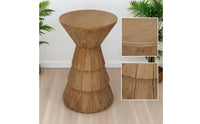 Wooden Side Table Rustic Furniture Compact for Living Room