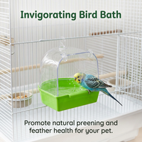 Bird Bath Cage Hanging Bird Bathtub, Parrot Mynah Thrush Bath Tub, Pet Bird Tub for Cage Hanging Bir - Image 3