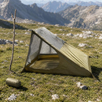 Single-Person Mesh Inner Tent No Poles Triangular Mesh Tent Compact Outdoor Gear for Camping